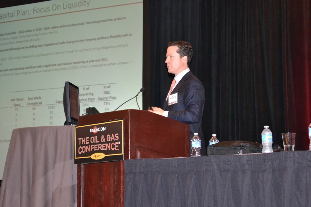 Tony Sanchez III presents Sanchez Energy at EnerCom's The Oil & Gas Conference 20. Photo: OAG360