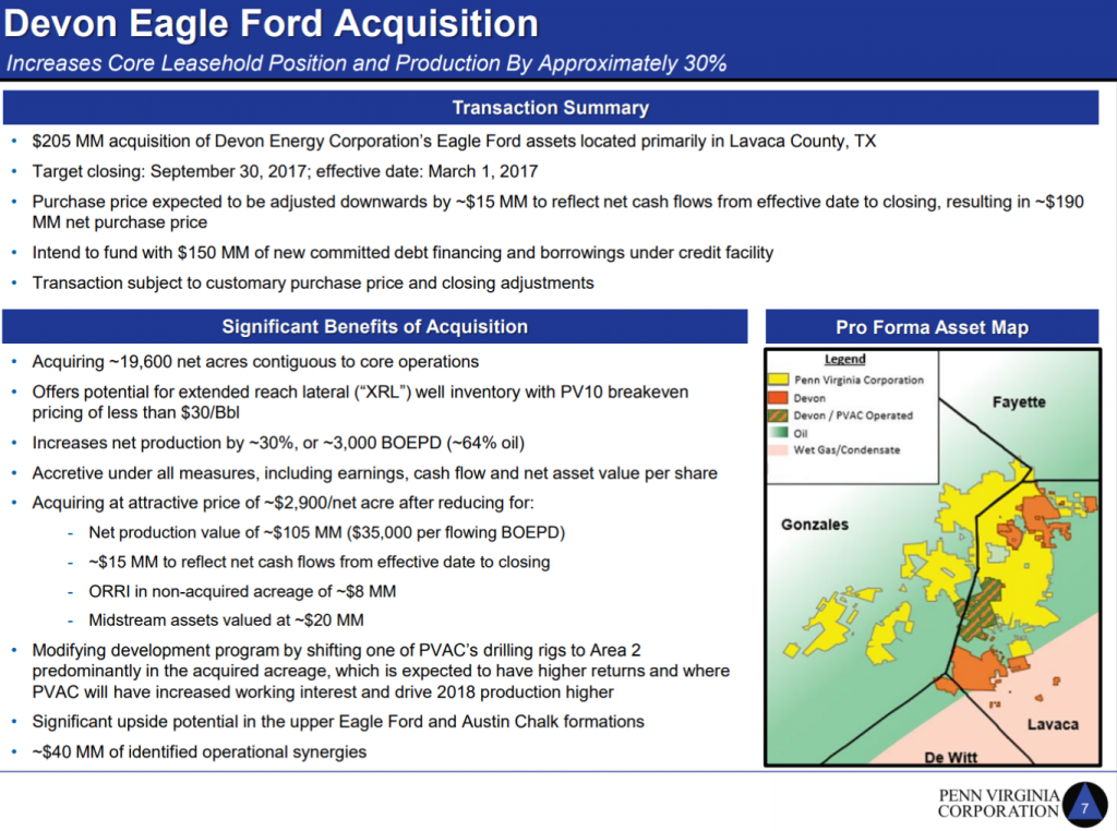 Penn Virginia Discusses $205 Million Acquisition