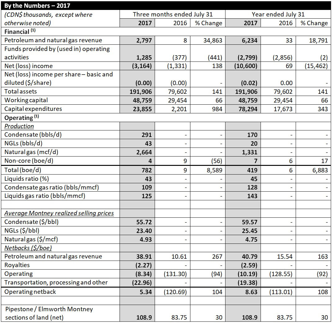 Blackbird Energy Inc. (TSX-V: BBI) 2017 Year End Results