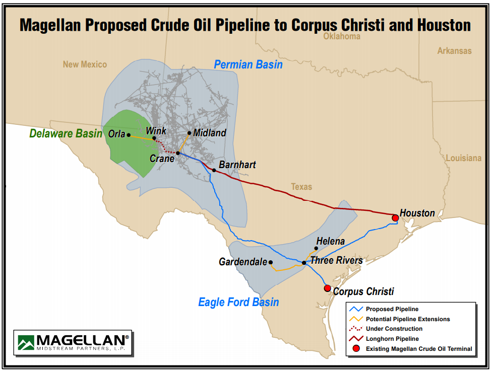 Magellan Begins Open Season for Permian-Eagle Ford-Corpus Christi Pipeline