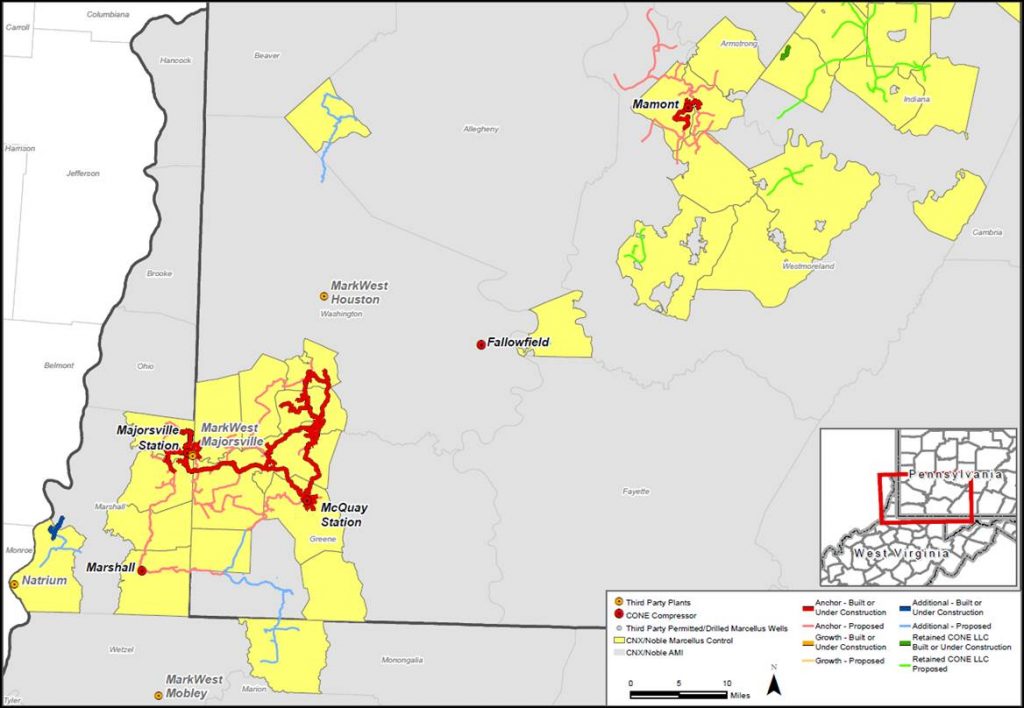 Marcellus Midstream Moves: CNX Resources Buys Noble’s 50% Interest in CONE Gathering for $305 Million in Cash