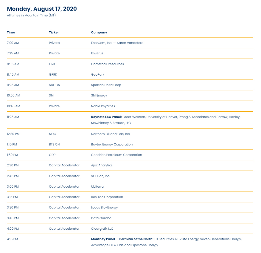 EnerCom's The Oil & Gas Conference Schedule: DistributionNOW & Canacol Energy Presenting- oil and gas 360