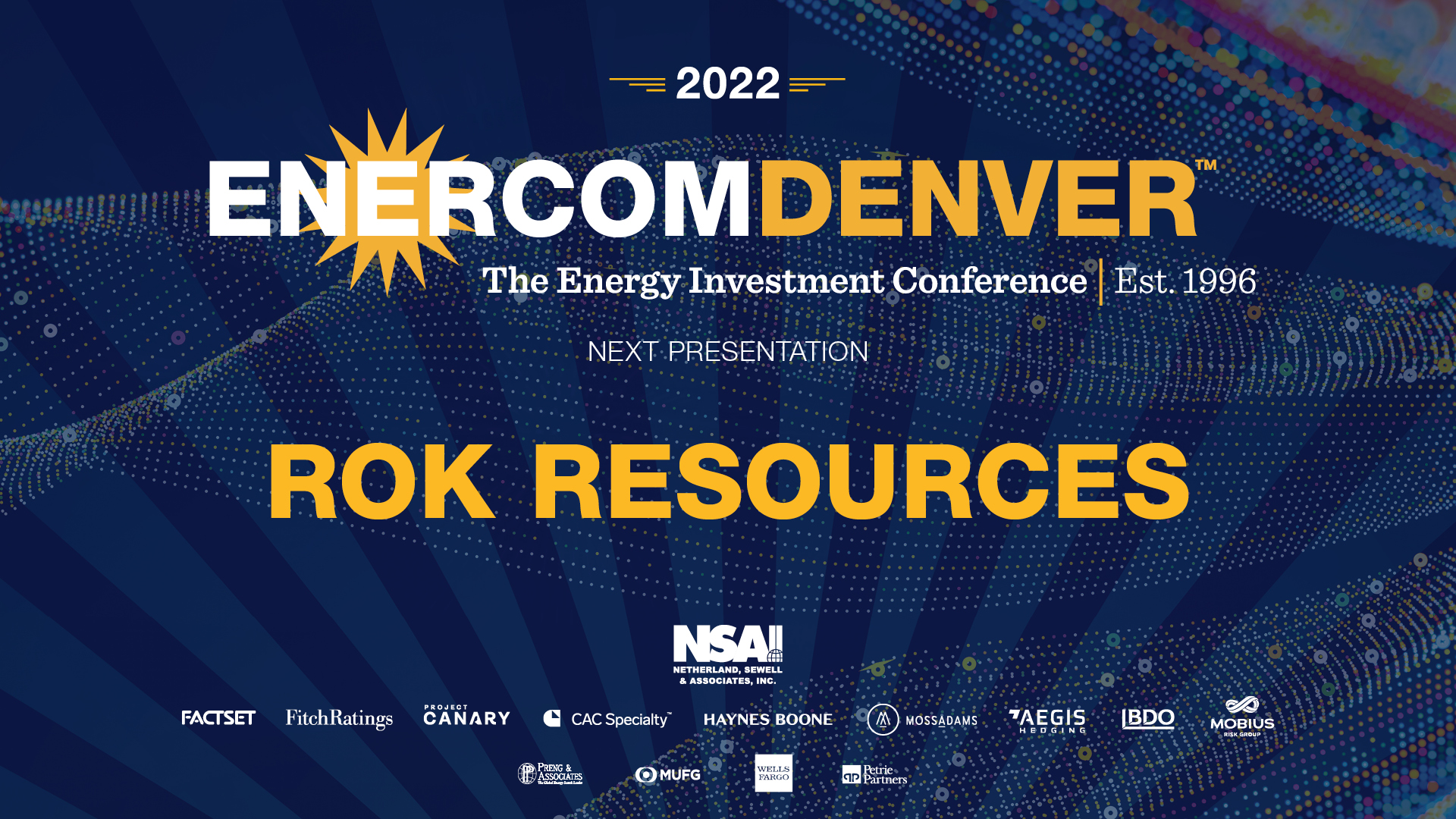 Exclusive Rok Resources at DenverThe Energy Investment